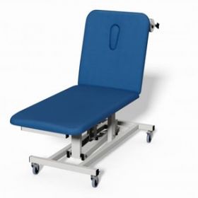 Plinth 2000 2 Section Electric Treatment Couch - MID BLUE