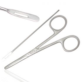 Instramed Sterile Silver Probe With Eye & Lister Sinus Forceps