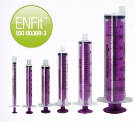 Enteral-Isosaf Home Enfit Female Reverse Luer Sterile Syringe Reusable 10ML [Pack of 100]