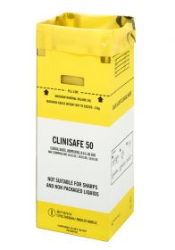 Clinisafe 50 Litre Cardboard Carton (YELLOW) [Pack of 10]