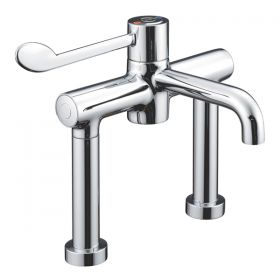 HTM64 Deck Mounted Sequential Thermostatic Mixer Tap Sun-TAP13 [Pack of 1]