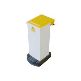 42 Litre Sack Holder - Yellow Lid and Moulded Clinical Waste Labelling