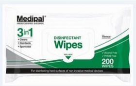 Medipal Disinfectant Wipes 190mm X 105mm  [Pack of 200]