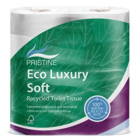 Pristine Eco Luxury Soft 2Ply Recycled Toilet Tissue [Pack of 40]