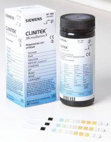 Siemens Clinitek Microalbumin 9 Urinalysis Reagent Strips [Pack of 25]