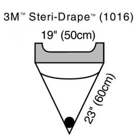 3M Steri-Drape Pouch Irrigation Non-fenestrated 50cm X 60cm [Case of 40]