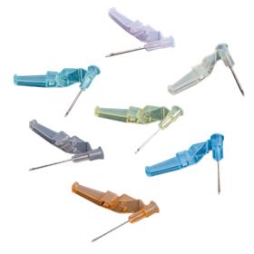Needle-pro Edge Safety Hypodermic Sterile Needle 23g X 38mm (1.5") - Blue [Pack of 100]