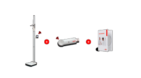 seca 285dp Wireless measuring station for weight & height (inc. direct print software & seca 456 USB adapter)