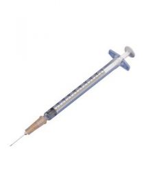 BD Plastipak 300014 1ml Syringe with 25G x 0.625" Needle [Pack of 100] 