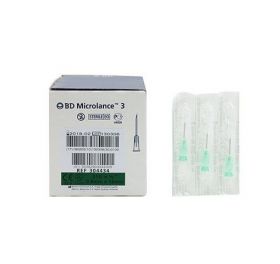BD 304434 Microlance Hypodermic Needle 21G x 5/8" Green [Pack of 100] 