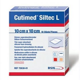 Cutimed Siltec L 10cm x 10cm Dressing [Pack of 10] 