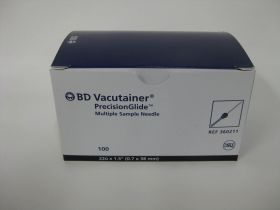BD 360211 Multi-sample Needles 22G x 1.5" Black [Pack of 100] 