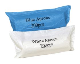 White Disposable Aprons On A Roll