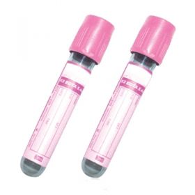 BD 366164 Plastic EDTA Crossmatch tube 4ml with Pink Hemogard Closure [Pack of 100] 