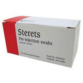 Sterets Pre-Injection Swabs Skin Cleansing 70%