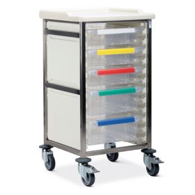 Caretray Trolley - Stainless Steel - Single Column - 1000mm High
