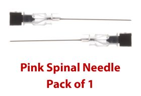 Spinal Needle Luer 18G Pink x 90mm (3.5 inch) Quinkie [Pack of 1]