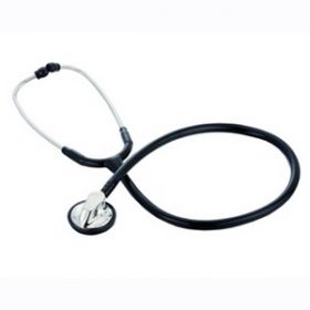 Premium 410 Two-Tone Stainless Steel Adult Stethoscope Black