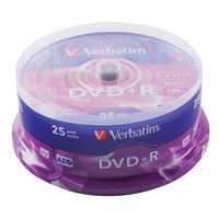 VERBATIM DVD+R 16X 4.7GB SPINDLE 25