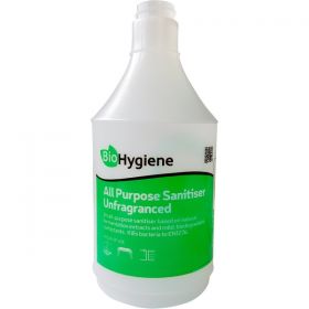 Biohygiene All Purpose Sanitiser Unfragranced Empty Trigger Bottle 750ML [Pack of 6]