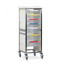 Caretray Trolley - Stainless Steel - Single Column - 1400mm High