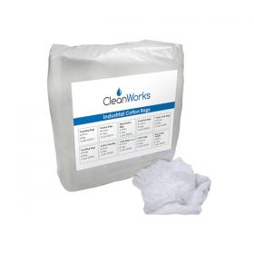 Cleanworks White Towelling Rag White 8kg [Pack of 1]