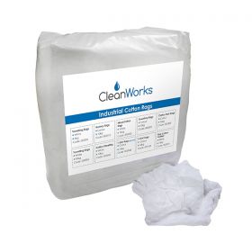 Cleanworks Mixed Cotton Rags White 10kg [Pack of 1]