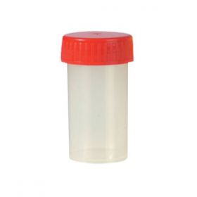 Specimen Container With Red Screw On Cap [Pack of 10] 