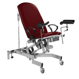Sunflower Fusion GYNAE Electric Couch WIth Gas Assisted Back, Powered Tilting Seat, Arm Supports & Leg Stirrups Sun-FGYNE2/SUP1/Red Wine [Pack of 1]