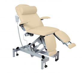 Fusion Podiatry Chair, Electric Height Adjustment, Electric Head and Split Adjustable Length ﻿and Foot Sections [Pack of 1]