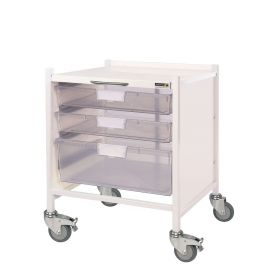 VISTA 15 Trolley - 2 Single / 1 Double Depth Trays-Clear [Pack of 1]