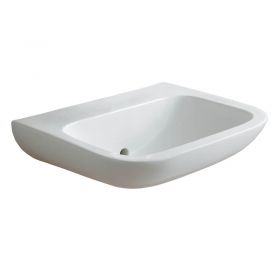 ﻿﻿﻿Large HTM64 Vitreous China Washbasin ﻿Rear Draining - No Tap holes, Plug, Chain or Overflow [Pack of 1]