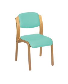 ﻿﻿﻿Aurora Visitor Chair - (Anti-bacterial Vinyl)-Mint [Pack of 1]