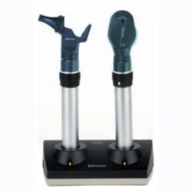 Keeler 1729-P-1028 Practitioner Otoscope Ophthalmoscope Rechargeable Desk Set with Two Handles