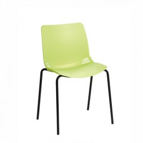 ﻿﻿﻿﻿Neptune Visitor Chair, No Arms - Green Moulded Seat [Pack of 1]