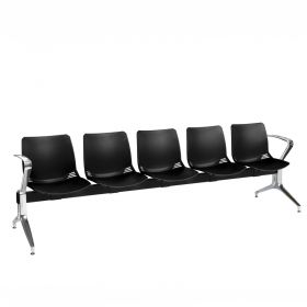 ﻿﻿﻿Neptune Visitor 5 Seat Module - 5 Black Moulded Seats [Pack of 1]