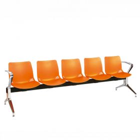 ﻿﻿﻿Neptune Visitor 5 Seat Module - 5 Orange Moulded Seats [Pack of 1]