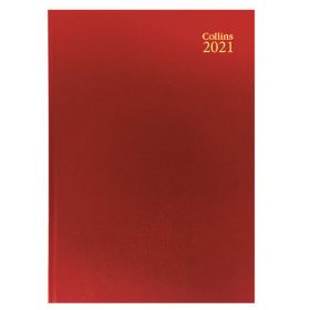 COLLINS DESK DIARY DPP A5 RED 2021
