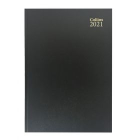 COLLINS DESK DIARY 2 PPD A4 BK 2021