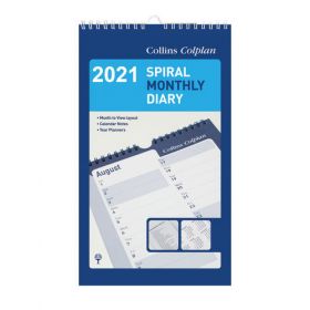 COLLINS MONTHLY SPIRAL DIARY 2021