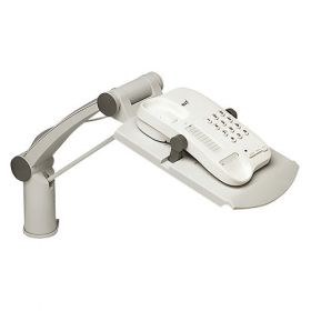 TELEPHONE STAND EXTBL+DESK CLAMP WHT