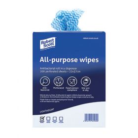 ANTIBACTERIAL CLOTHS ON A ROLL BLUE