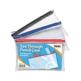 SMALL FLAT EXAM PENCIL CASE PACK 12