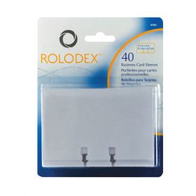 ROLODEX 40BUSINESS CARD SLEEVES CLR