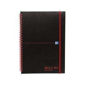 BLACK N RED RULED NOTEBOOKS A4 PK5