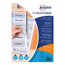 AVERY INDEXMAKER DIVIDERS POLY 10PRT