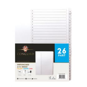 CONCORD A-Z PRES INDEX UNPUNCHED