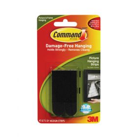 3M COMMAND MED PIC HANG STRPS BLK P4