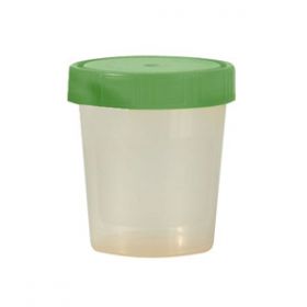AW Urine Cups With Screw On Green Caps Non-Sterile