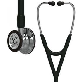 3M Littmann Cardiology IV Diagnostic Stethoscope, Black Tubing, Mirror Chestpiece, Mirror Stem [Pack of 1]